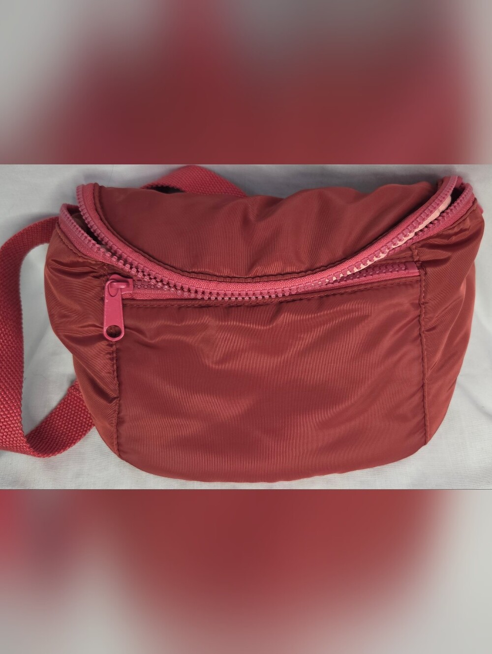 AERIE Fanny Pack In A Dusty Rose Colorway With Two Zippered Compartments GUC